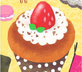 ケーキのイラスト ファニーマートカフェ イラストレーター 中村 メグミ 公式サイト