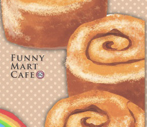 ロールパンケーキのイラスト