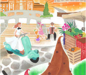 世界の国と街のイラスト ファニーマートカフェ イラストレーター 中村 メグミ 公式サイト