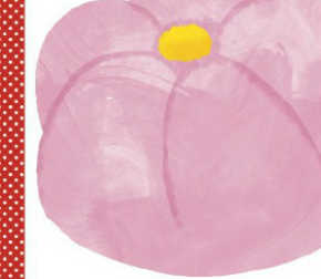 桃の花の練りきりのイラスト